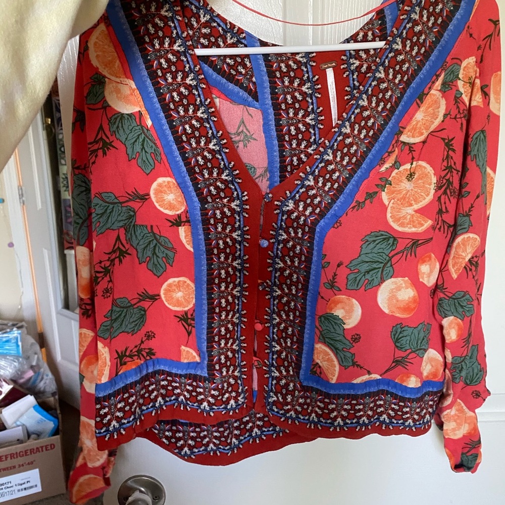 Free people citrus print top
